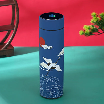 Bouteille Thermos Portable – Style Chinois avec Affichage de Température Intelligent & Filtre